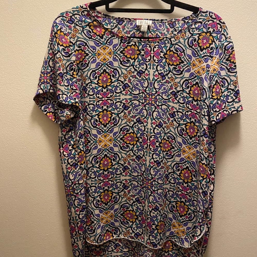 Sheer Patterned Blouse